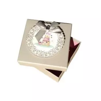 Коробка подарочная прямоугольная, 13х13х7,5см