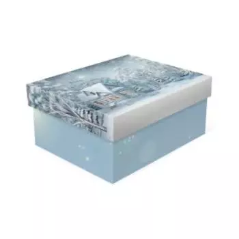 Коробка подарочная Снежный лес, 21х17х11 см