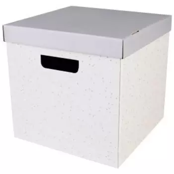 Коробка складная для хранения с крышкой Домовой Gray Stars, 30х30х30 см, микрогофрокартон
