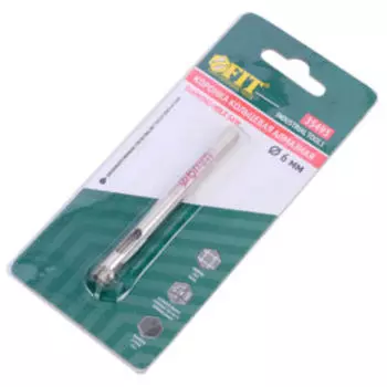 Коронка алмазная FIT кольцевая для керамогранита, мрамора, 6 мм