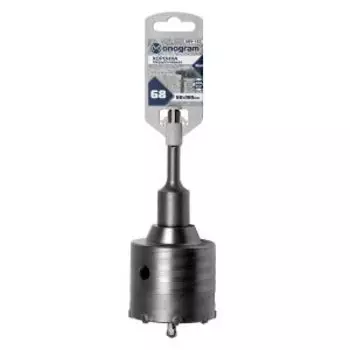 Коронка по беотну твердосплавная Monogram, 68 мм, с адаптером SDS-plus