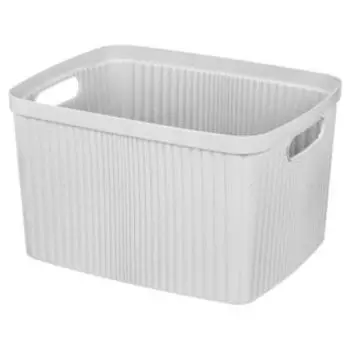 корзина д/белья ЭКОНОВА VELVET без крышки, 450х360х270мм, 35л, светло-серый флэк