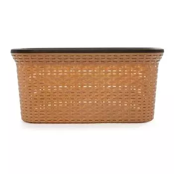 корзина для белья АРТЛАЙН, овальная, без крышки, пластик, цвет в ассортименте, 32л