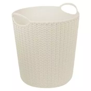 Корзина для бумаг Idea Вязание, 10 л, пластик, белый