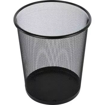 Корзина для бумаг Рыжий Кот, 9,38 л, сталь, черный