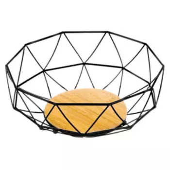 Корзина для фруктов, 27х27х11 см, с бамбуковым дном