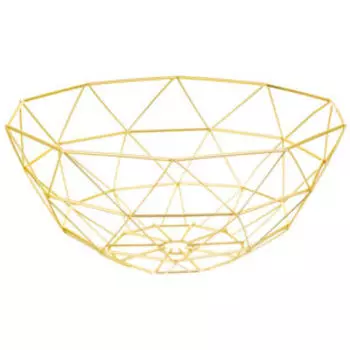 Корзина для фруктов золотая, металл