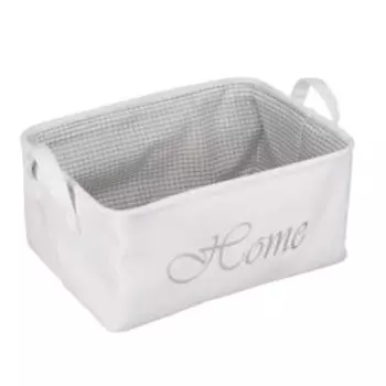 Корзина для хранение Handy Home велюр, белый, 37 х 27 х 17 см