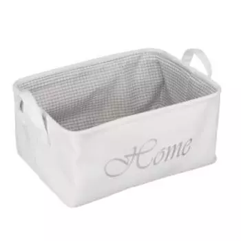 Корзина для хранение Handy Home, велюр, белый, 34 х 22 х 16 см