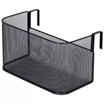 Корзина для хранения Домовой, 28x16x15.5 см, подвесная для панели, мелкая сетка, металл, черный