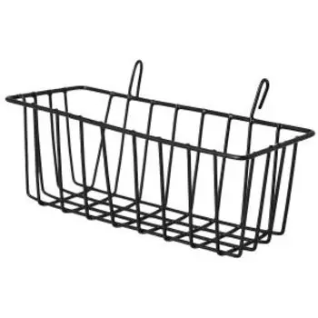Корзина для хранения подвесная Домовой для панели, 23x10x7,5 см, металл, черный