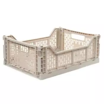 Корзина для хранения складная Gondol Cassa, 15 л, размер M, пластик, слоновая кость