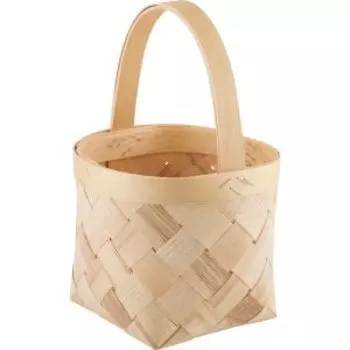 Корзина плетеная, береза, металл, 3 л