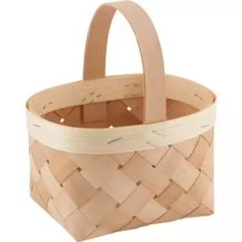 Корзина плетеная, береза, металл, 5 л