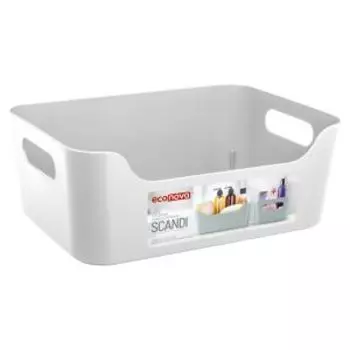 Корзинка для хранения Econova Scandi, 10 л, 34х24х14 cм, универсальная, белый