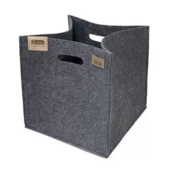 Корзинка для хранения Eva Classic, с ручками, темно-серый, искусственный войлок, 30 х 30 х 30 см