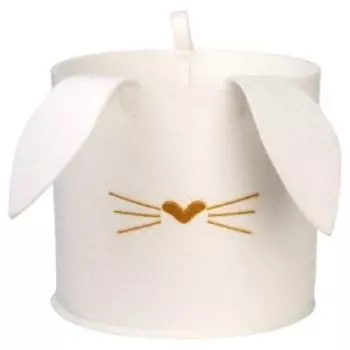 Корзинка для хранения Eva Funny Белый заяц, 24х24х22 см, 8 л, исскуственный войлок