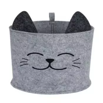 Корзинка для хранения Eva Funny Котик малый, 8 л, 24х24х22 см, искусственный войлок