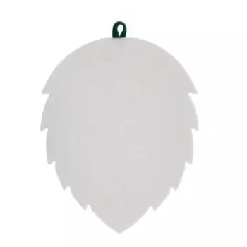 Коврик для бани и сауны Березовый лист, 49х38 см, белый войлок