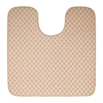 Коврик для туалет противоскользящий, 50х52 см, бежевый