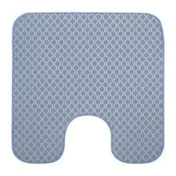 Коврик для туалет противоскользящий, 50х52 см, синий