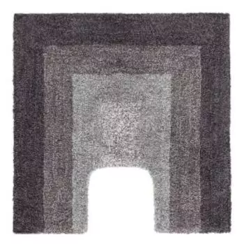Коврик для ванной комнаты Loft, 50х50 см, U-вырез, хлопок, серый