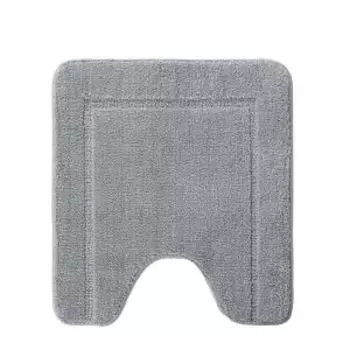 коврик для ванной комнаты с вырезом, 45х45, микрофибра, серый, IDDIS, PTLT06Mi12