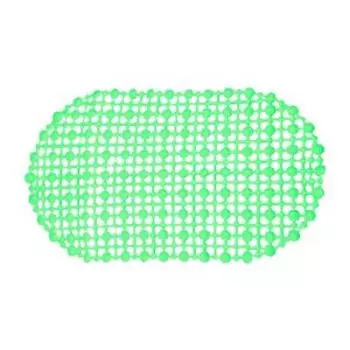 Коврик резиновый для ванной Delphinium на присосках, 63х35 см, антискользящий, зеленый