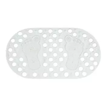 Коврик резиновый для ванной Delphinium на присосках, 66х36 см, антискользящий, белый