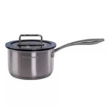 Ковш Attribute Argento, 16 см, 1.8 л, индукция, нерж. сталь/стекло