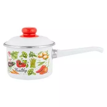 Ковш с крышкой Appetite Veggies, 1.5 л, эмаль