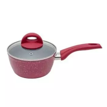 Ковш с крышкой MoulinVilla Raspberry, 1.2 л, 5-ти слойное а/п покрытие, индукция, кованый алюминий