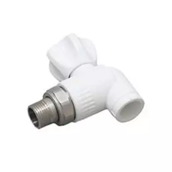 кран шаровый PPRC 25 х 3/4"НР угловой с американкой, MP-У