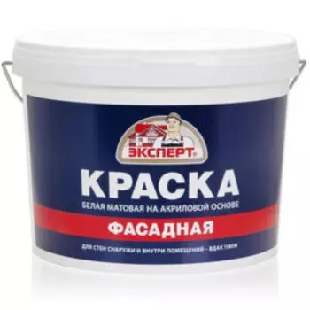 Краска акриловая фасадная морозостойкая Эксперт, 14 кг