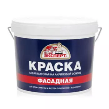 Краска акриловая фасадная морозостойкая Эксперт, 7 кг