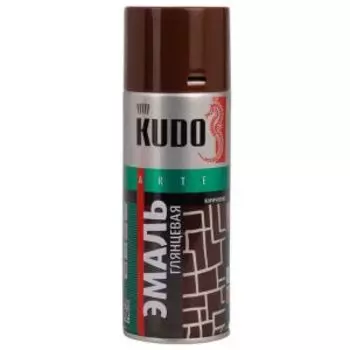 Краска-эмаль Kudo универсальная 1012, коричневая, 520 мл