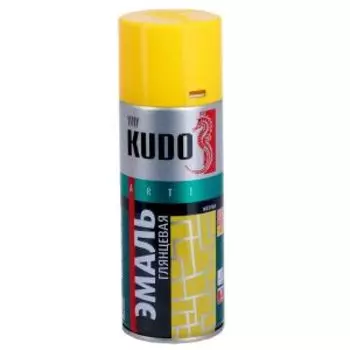 Краска-эмаль Kudo универсальная 1013, желтая, 520 мл