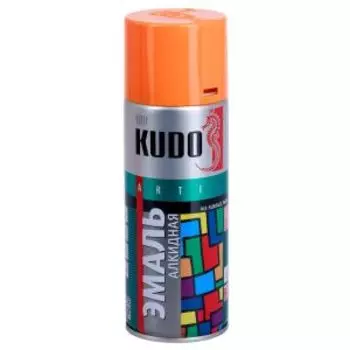 Краска-эмаль Kudo универсальная 1019, оранжевая, 520 мл