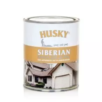 Краска фасадная акриловая Husky Siberian с воском для дерева, 0.9 л, база А, белая, п/матовая