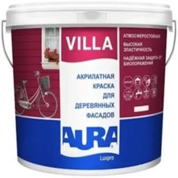 Краска фасадная для деревяных фасадов AURA Vill, 2,7л, база C