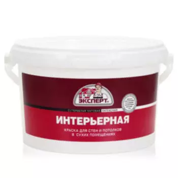 Краска интерьерная Эксперт для стен и потолков, 3 кг, морозостойкая, супербелая