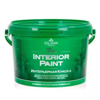 Краска интерьерная Olimp Beta для стен и потолков, 2.5 л, супербелая, латексная, матовая