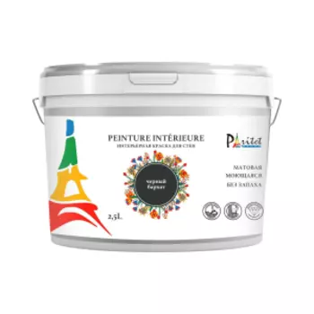 Краска интерьерная Paritet, 2.5 л, черный бархат