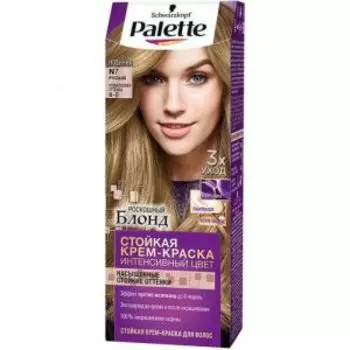 Краска-крем для волос Palette Icc 7, русый