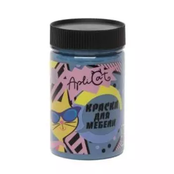 Краска меловая ApliCat Морская лазурь для мебели, декора, 250 мл