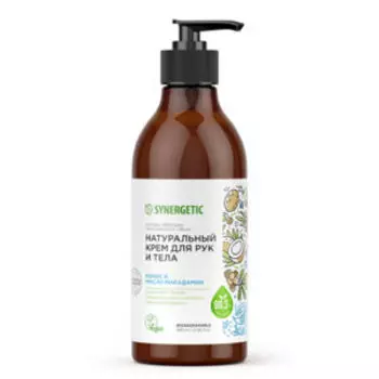 Крем для рук Synergetic Кокос и масло макадамии, 380 мл