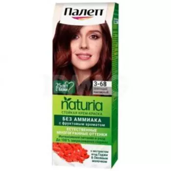 Крем-краска для волос Палетт Naturia, 3-68 Шоколадно-каштановый, 110 мл