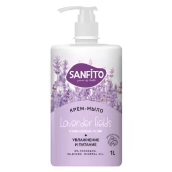 Крем-мыло жидкое SanFito Sensitive, Лавандовые поля, 1 л