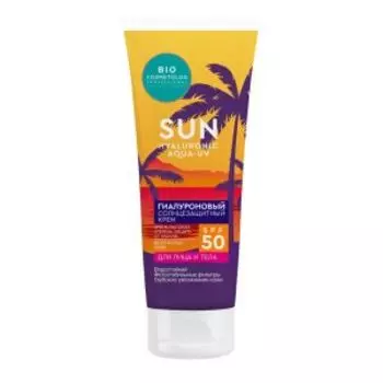 Крем солнцезащитный Bio Cosmetolog Professional, 75 мл, гиалуроновый для лица и тела, SPF 50+