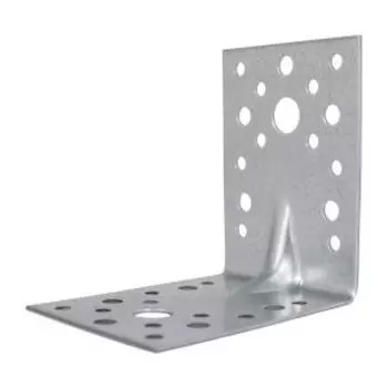 Крепежный угол усиленный, 90х90х65 мм, цинк